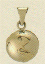 Silver Chiming Earth Sphere Pendant